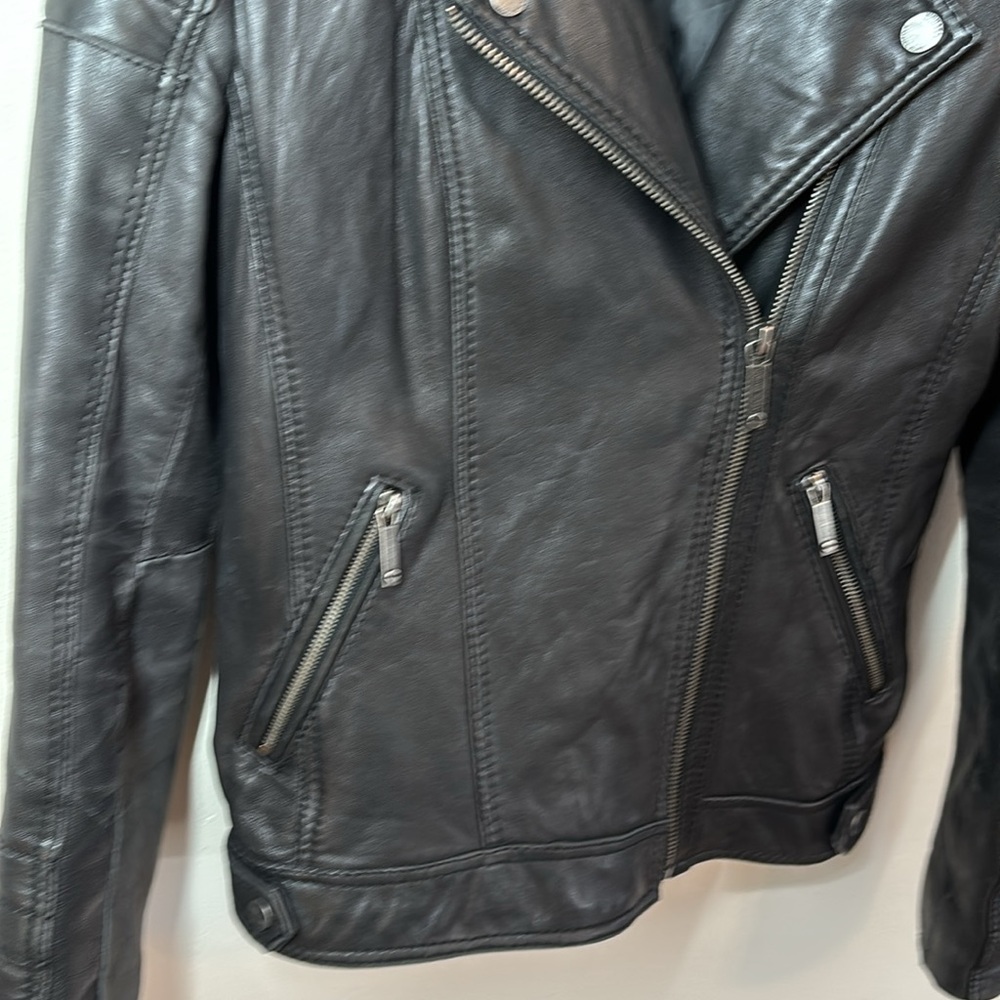 Michae Kors Leather Moto Jacket - Picture 5 of 7